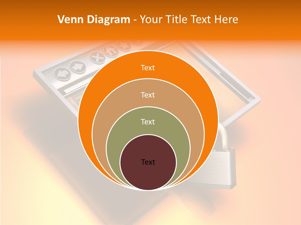 Protect Pad-Lock Afe PowerPoint Template