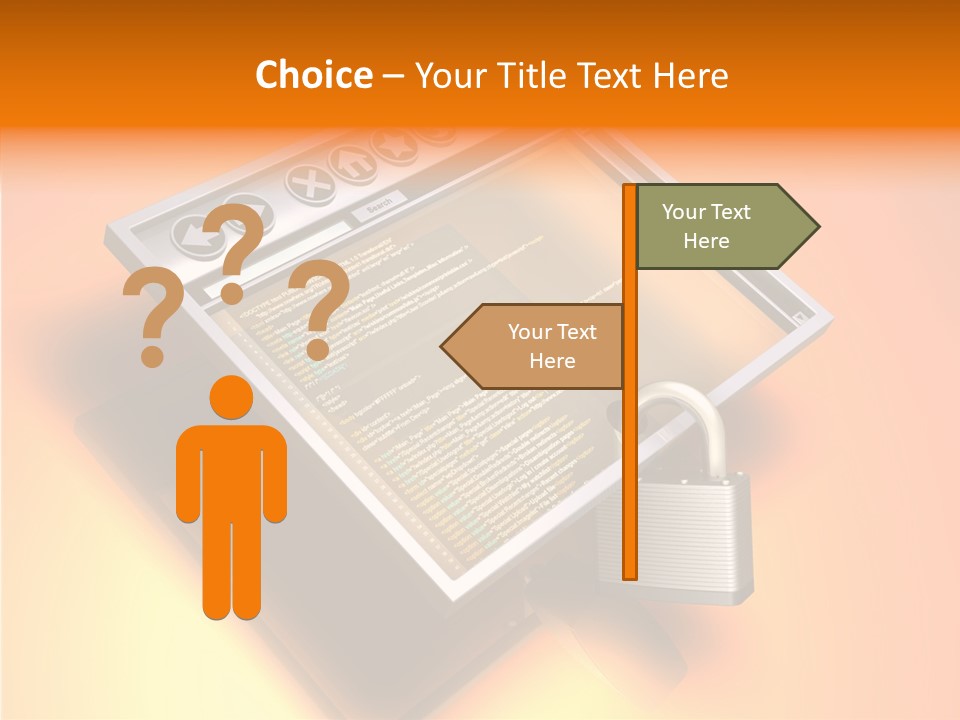 Protect Pad-Lock Afe PowerPoint Template