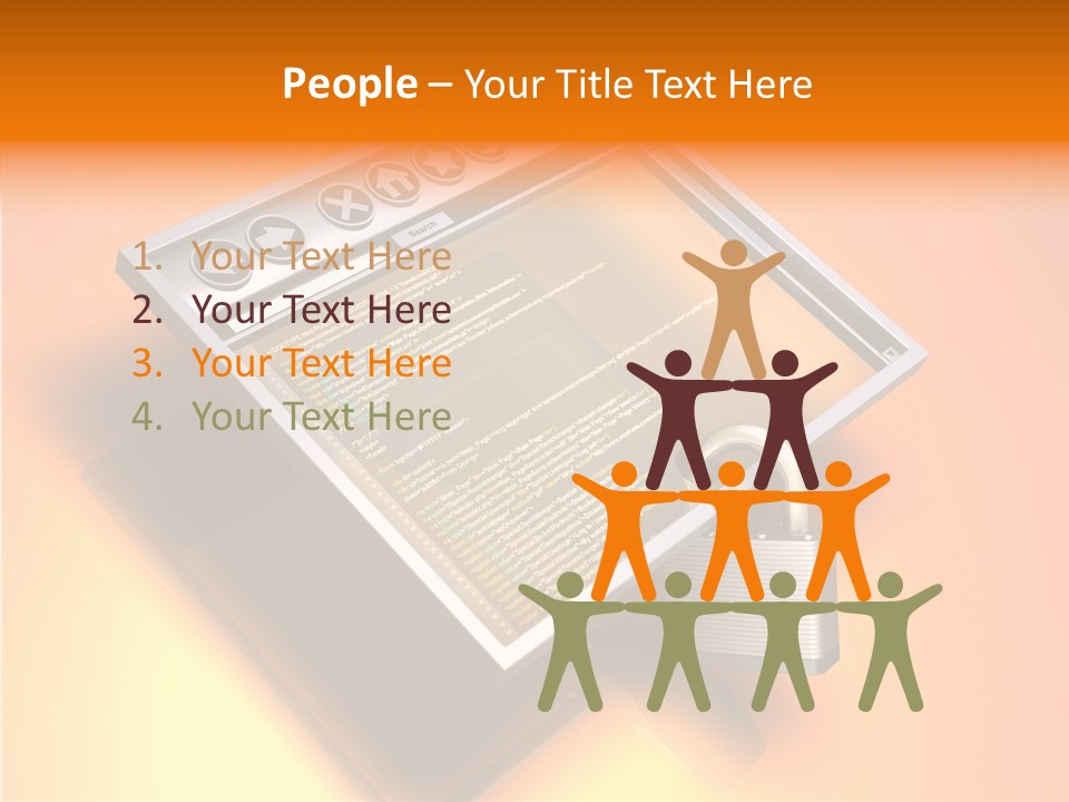 Protect Pad-Lock Afe PowerPoint Template