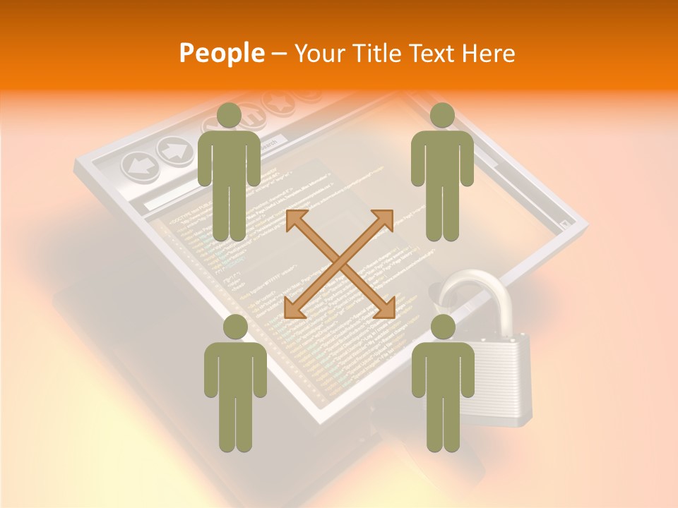 Protect Pad-Lock Afe PowerPoint Template