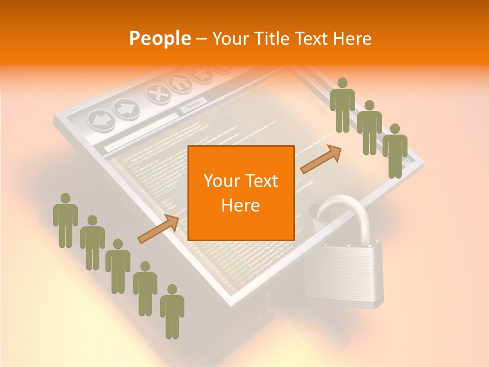 Protect Pad-Lock Afe PowerPoint Template