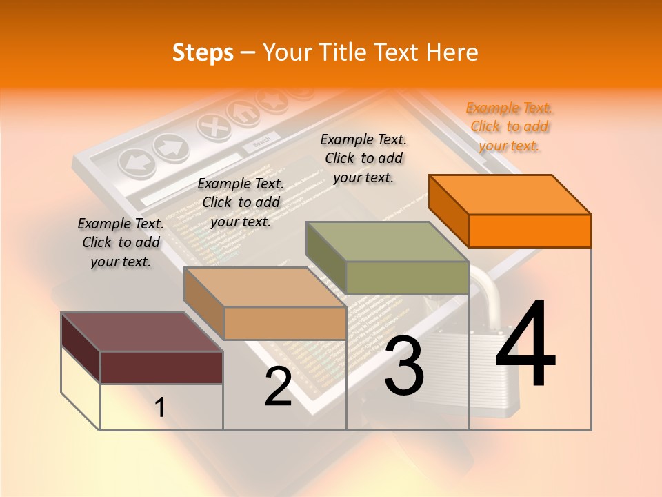 Protect Pad-Lock Afe PowerPoint Template