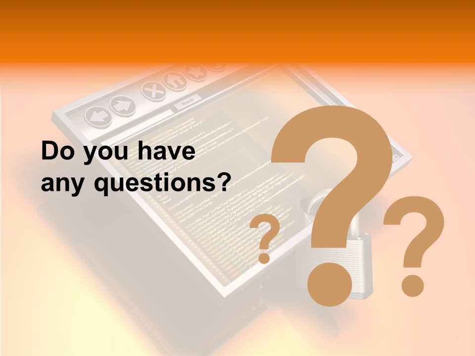 Protect Pad-Lock Afe PowerPoint Template