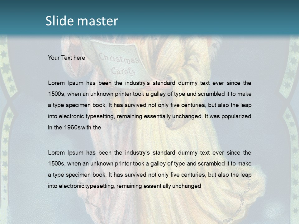 Greeting Carol Flying PowerPoint Template