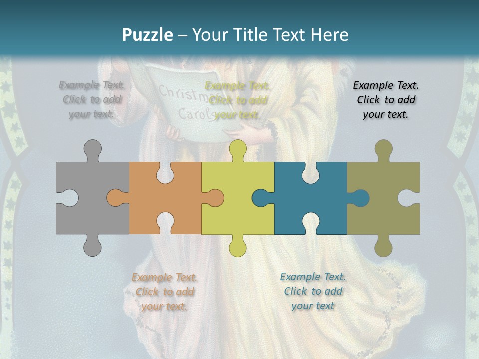 Greeting Carol Flying PowerPoint Template