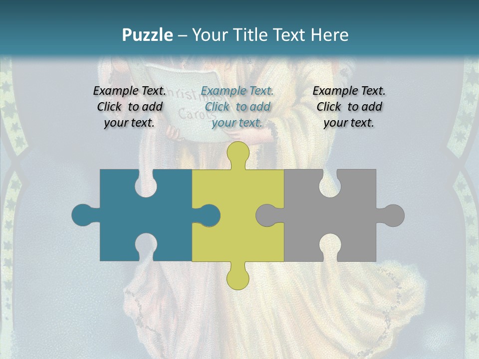 Greeting Carol Flying PowerPoint Template