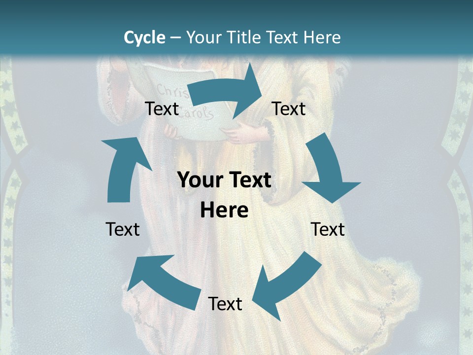 Greeting Carol Flying PowerPoint Template