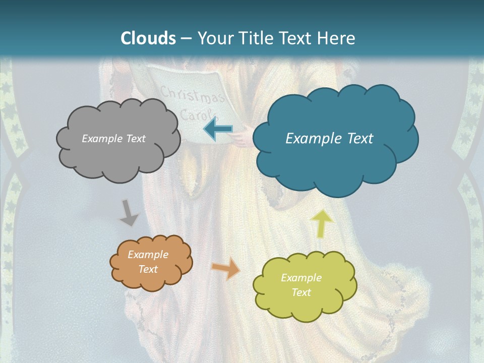 Greeting Carol Flying PowerPoint Template