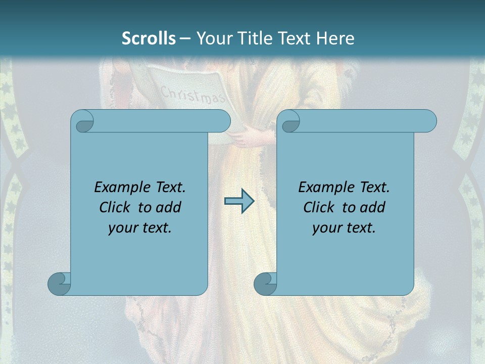 Greeting Carol Flying PowerPoint Template