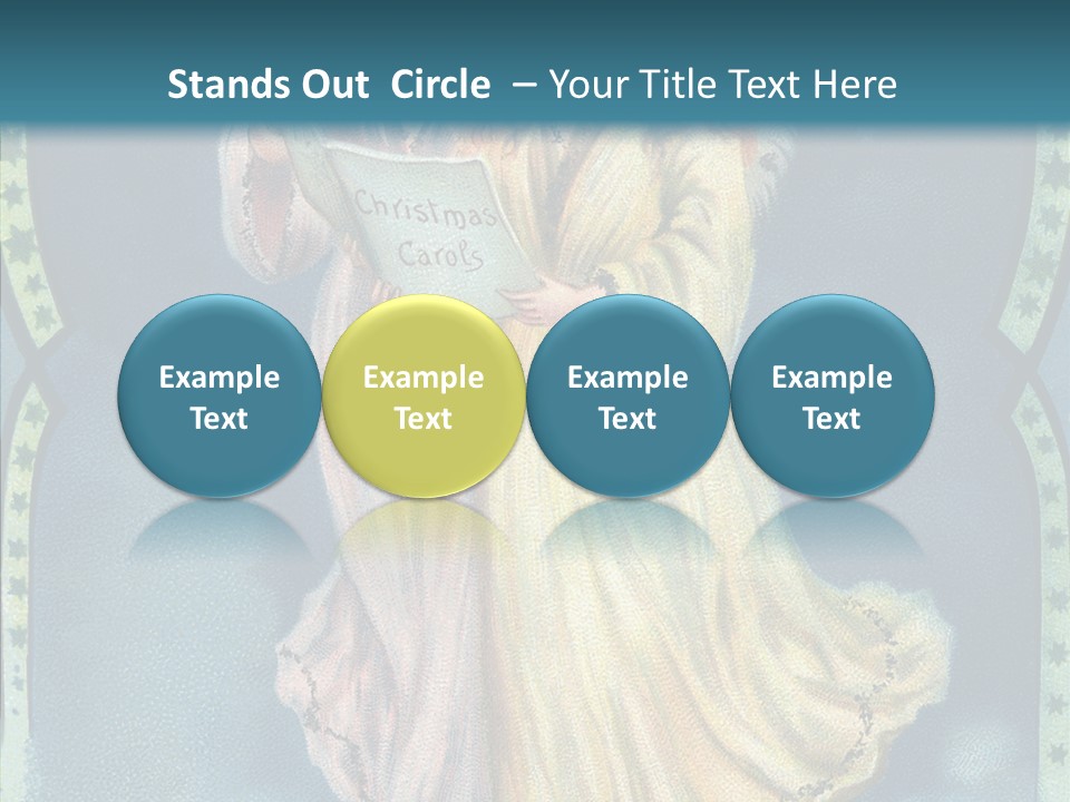 Greeting Carol Flying PowerPoint Template