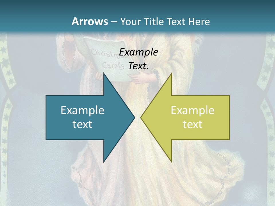 Greeting Carol Flying PowerPoint Template