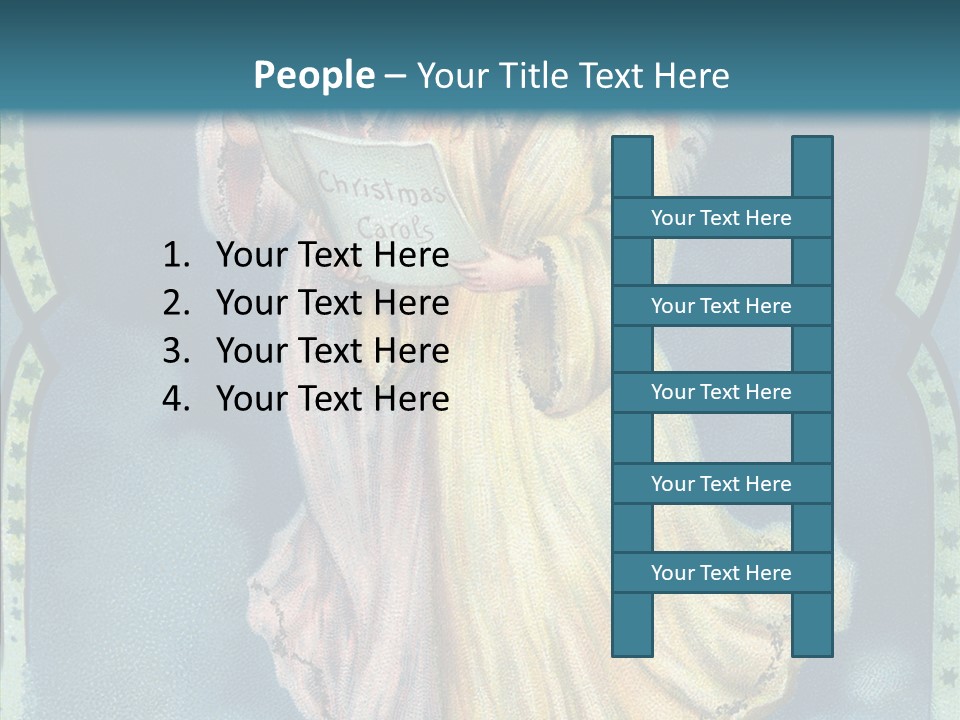 Greeting Carol Flying PowerPoint Template