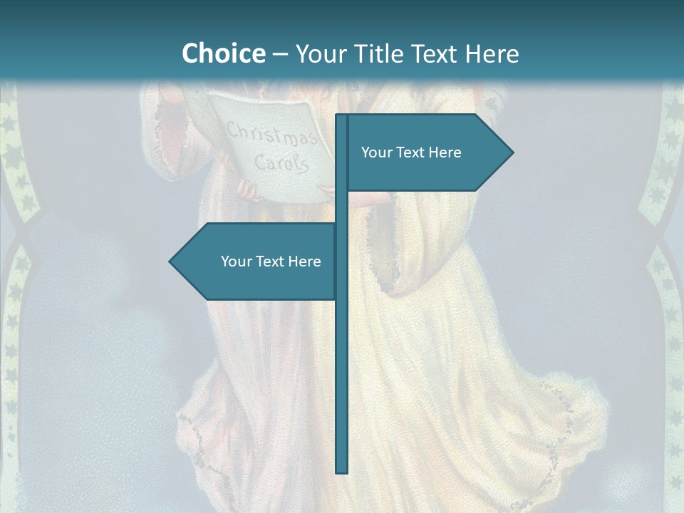 Greeting Carol Flying PowerPoint Template