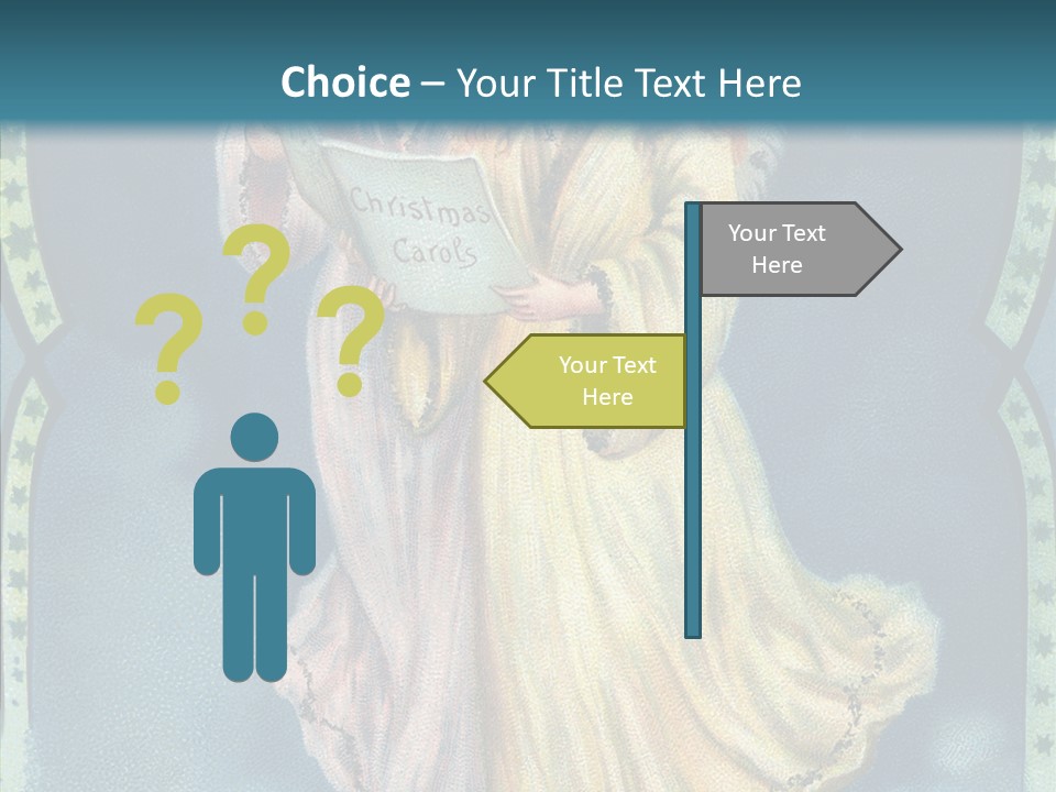 Greeting Carol Flying PowerPoint Template