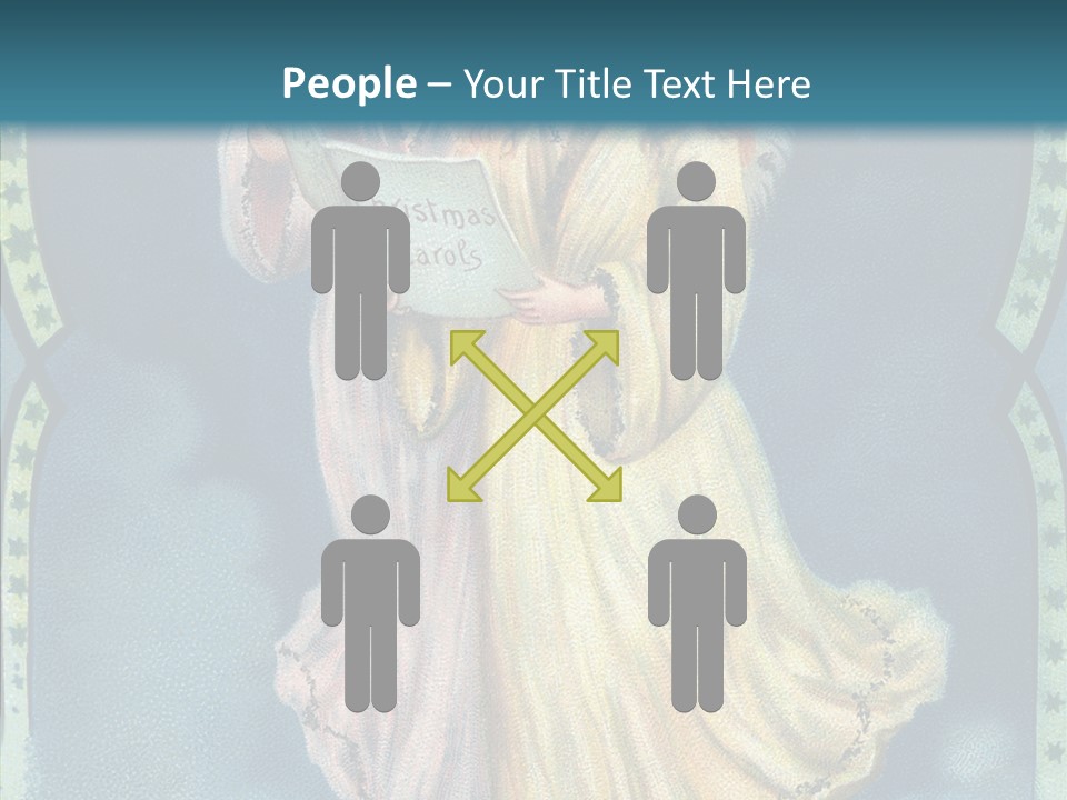 Greeting Carol Flying PowerPoint Template