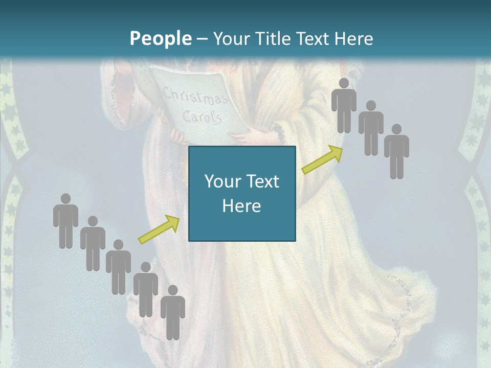 Greeting Carol Flying PowerPoint Template