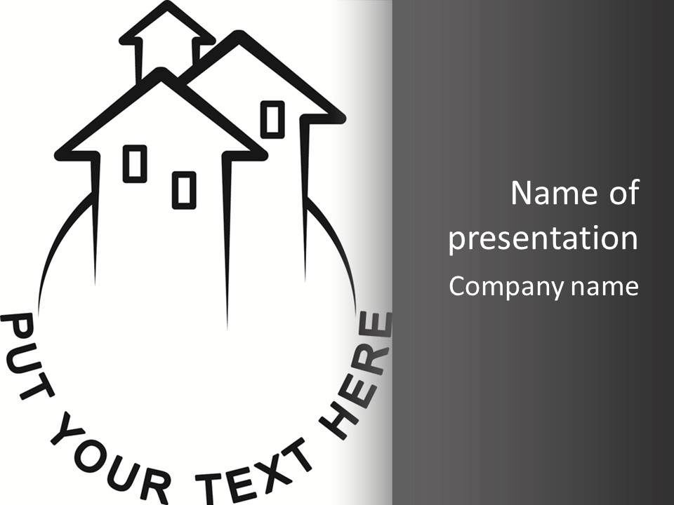 Home Blank Window PowerPoint Template