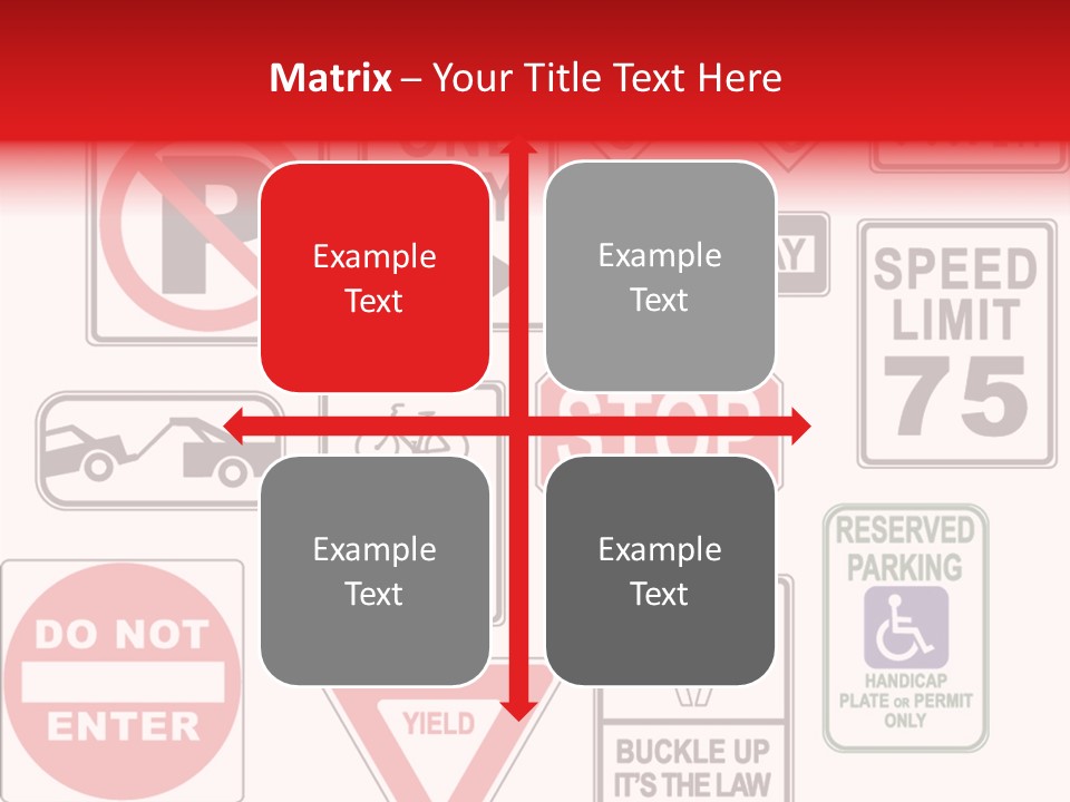 Warning Speed Yield PowerPoint Template