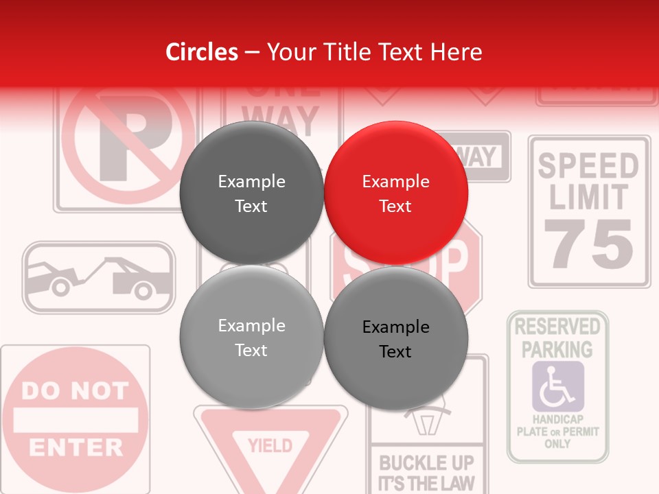Warning Speed Yield PowerPoint Template