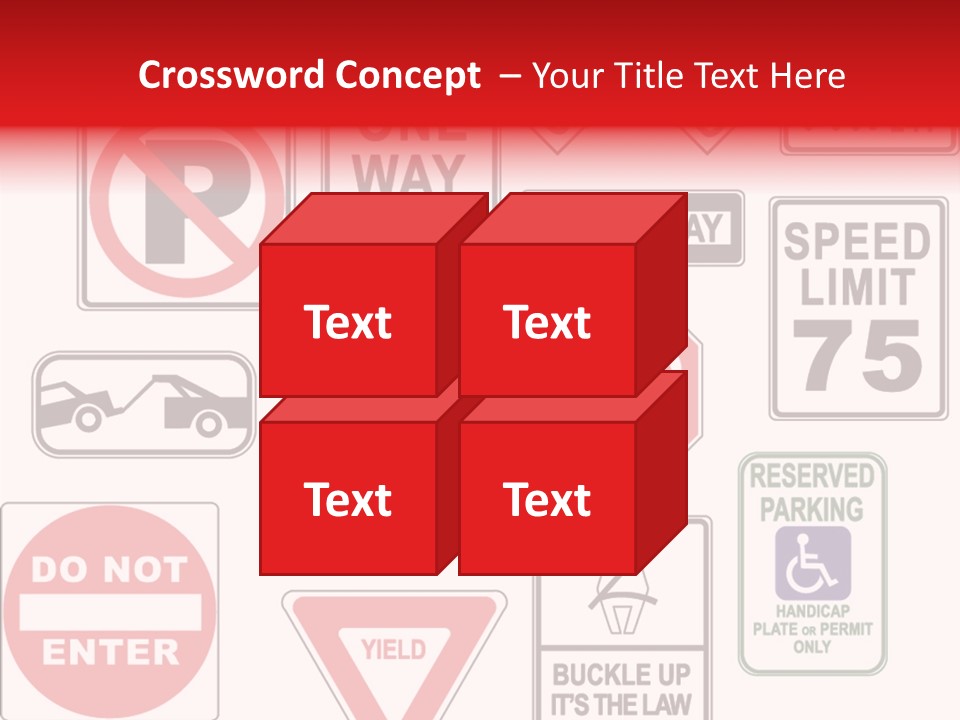 Warning Speed Yield PowerPoint Template