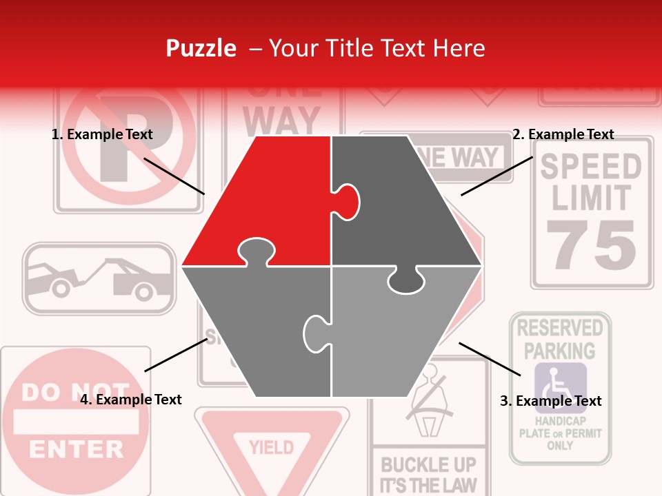Warning Speed Yield PowerPoint Template