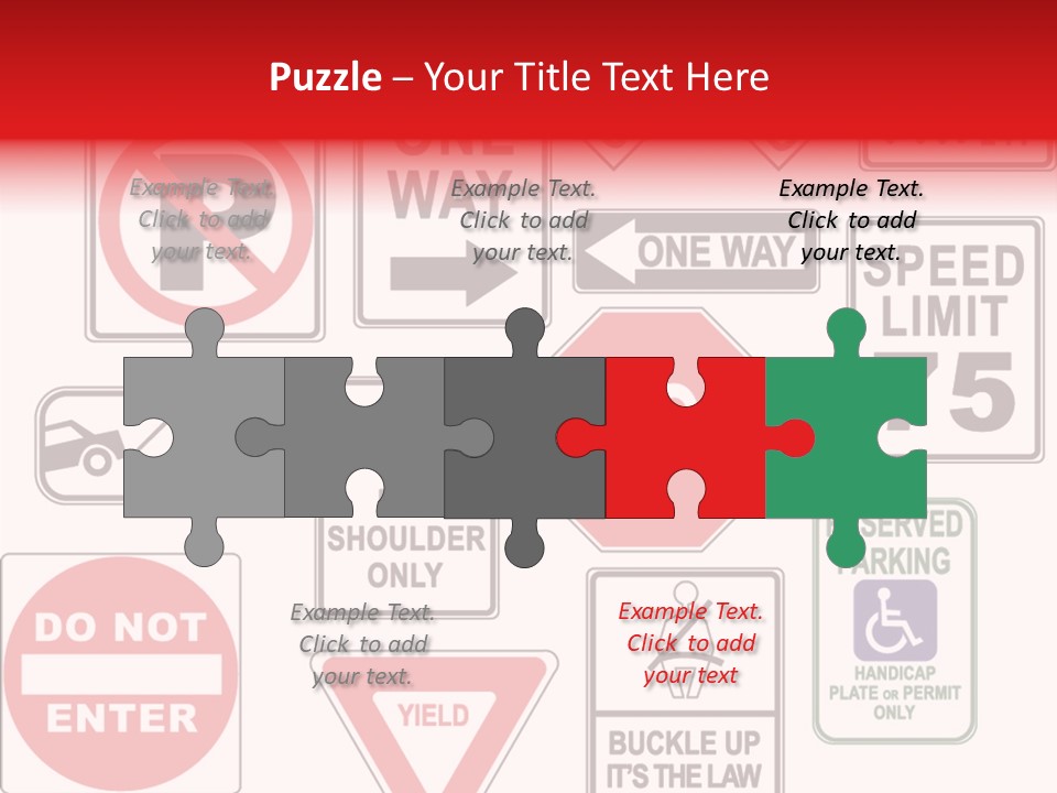 Warning Speed Yield PowerPoint Template