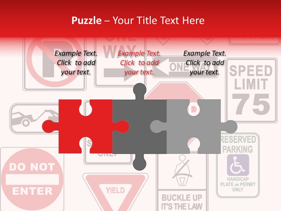 Warning Speed Yield PowerPoint Template