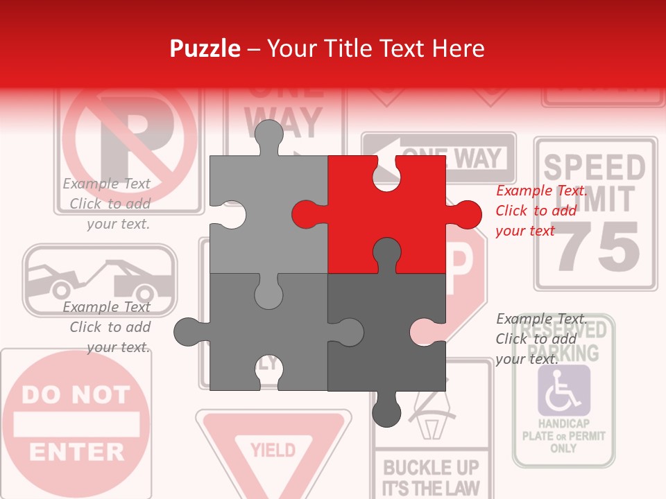 Warning Speed Yield PowerPoint Template