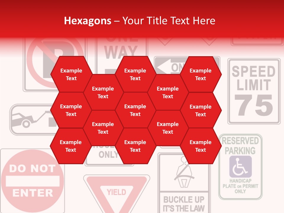 Warning Speed Yield PowerPoint Template