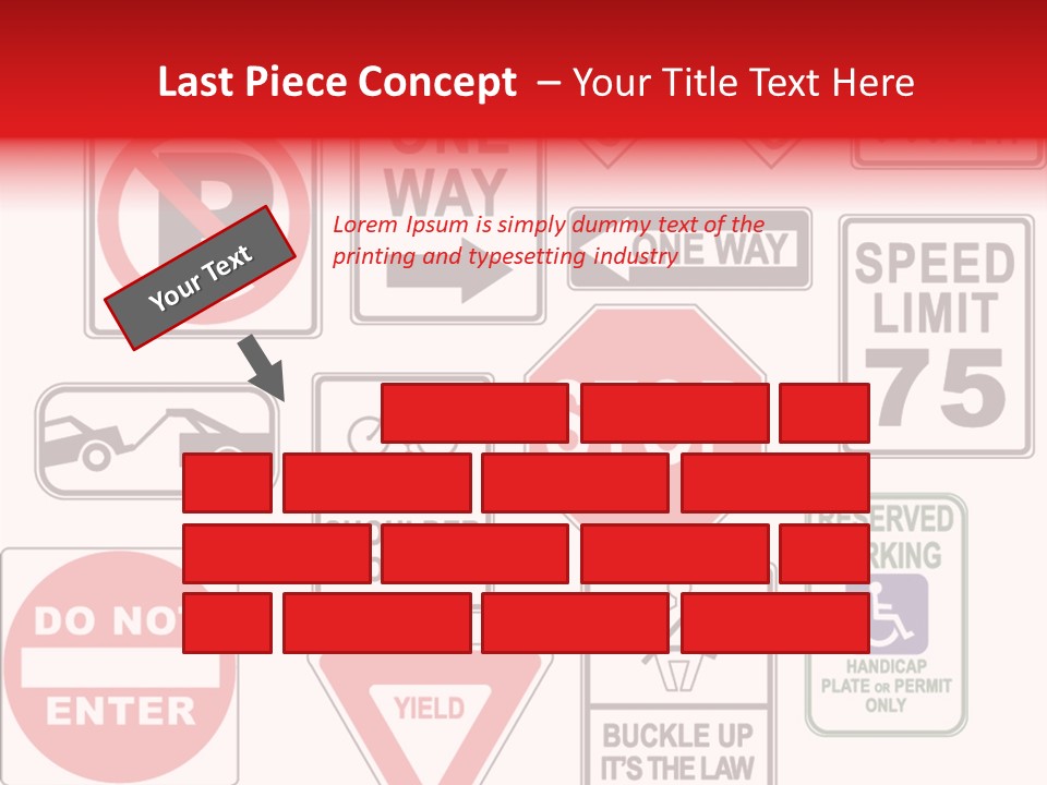 Warning Speed Yield PowerPoint Template