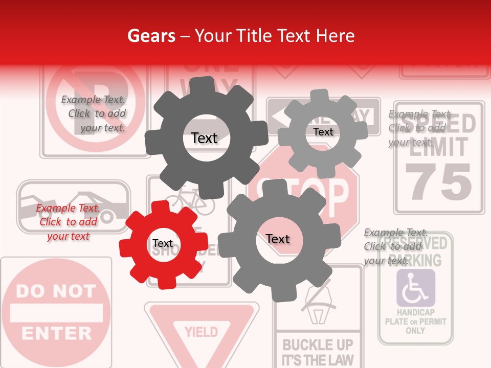 Warning Speed Yield PowerPoint Template