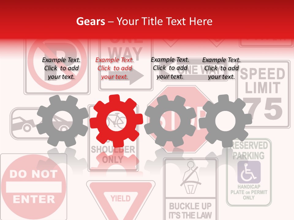 Warning Speed Yield PowerPoint Template