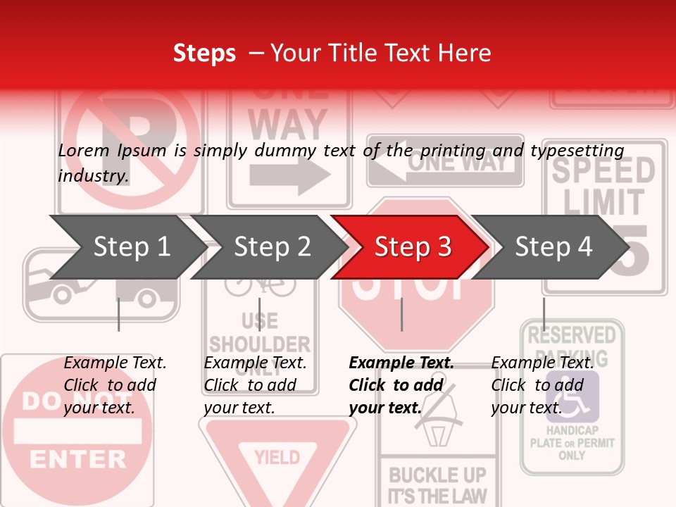 Warning Speed Yield PowerPoint Template