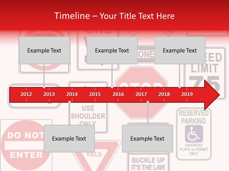 Warning Speed Yield PowerPoint Template