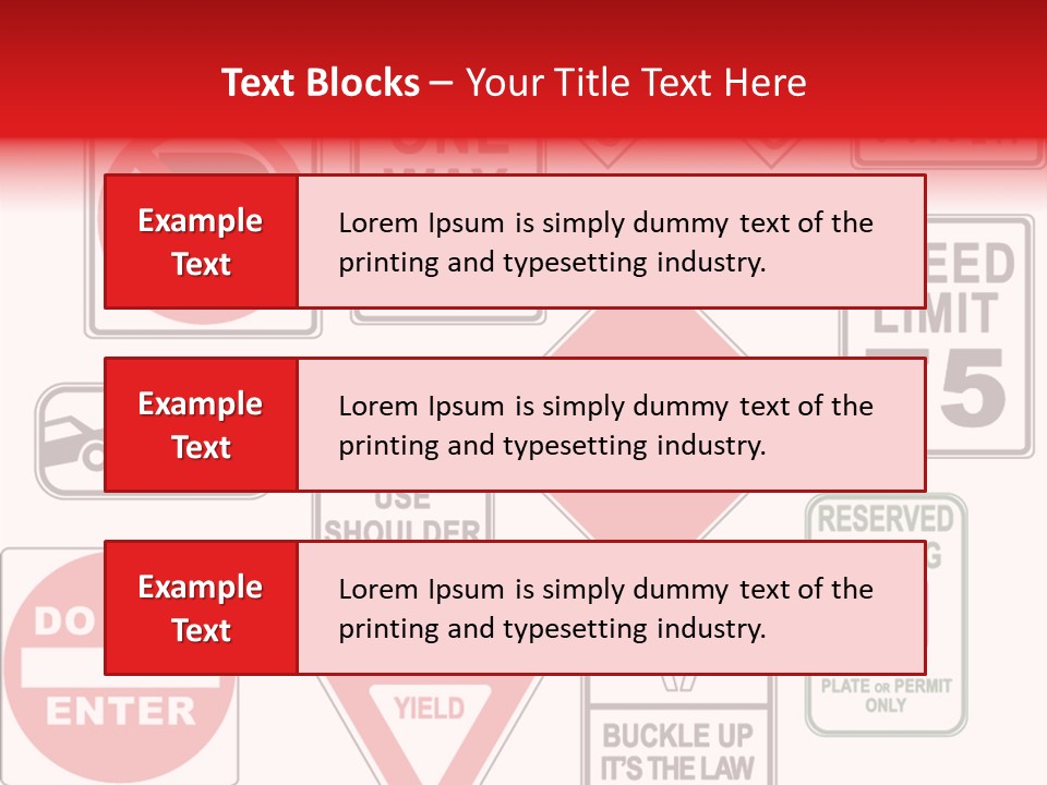 Warning Speed Yield PowerPoint Template