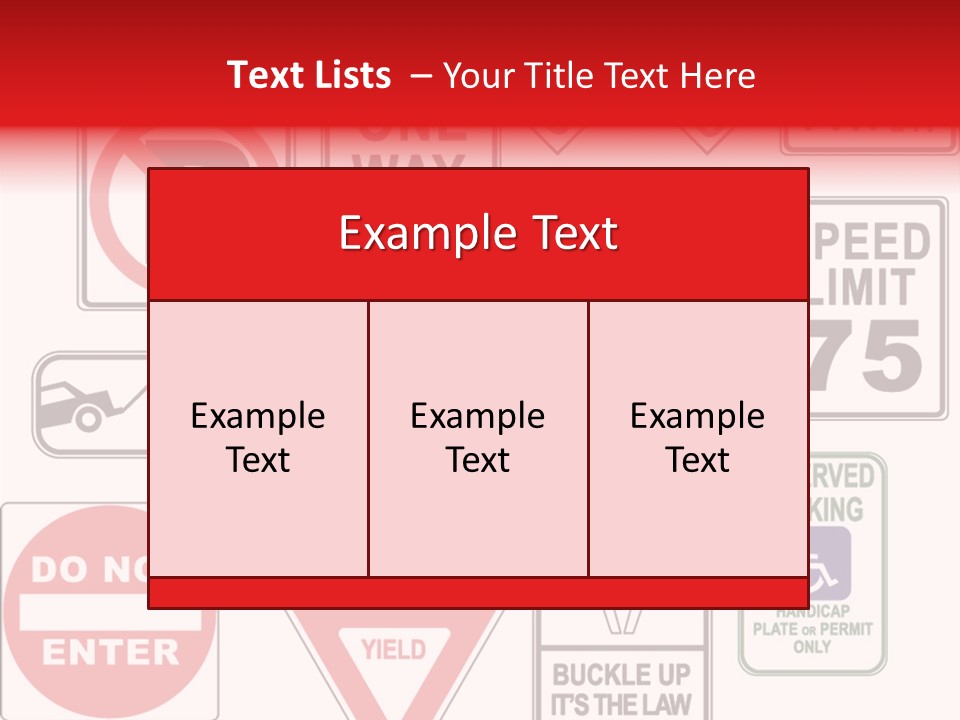 Warning Speed Yield PowerPoint Template