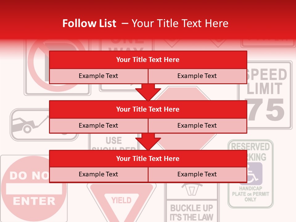 Warning Speed Yield PowerPoint Template