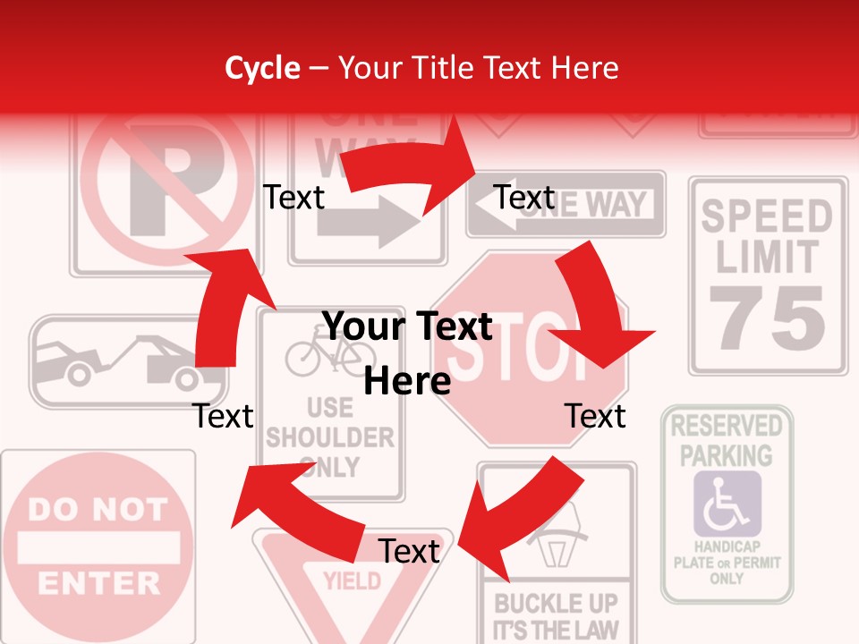 Warning Speed Yield PowerPoint Template