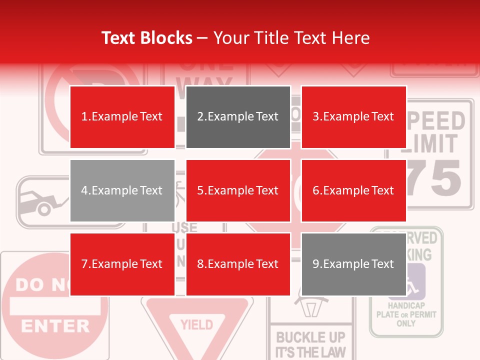 Warning Speed Yield PowerPoint Template