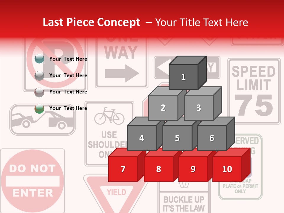 Warning Speed Yield PowerPoint Template