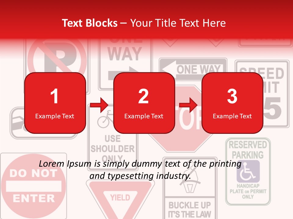 Warning Speed Yield PowerPoint Template