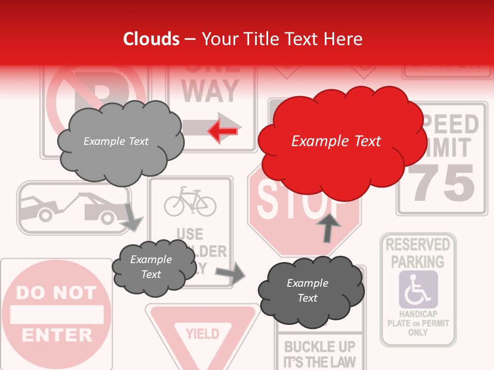 Warning Speed Yield PowerPoint Template