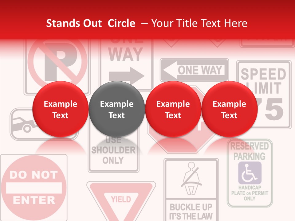 Warning Speed Yield PowerPoint Template