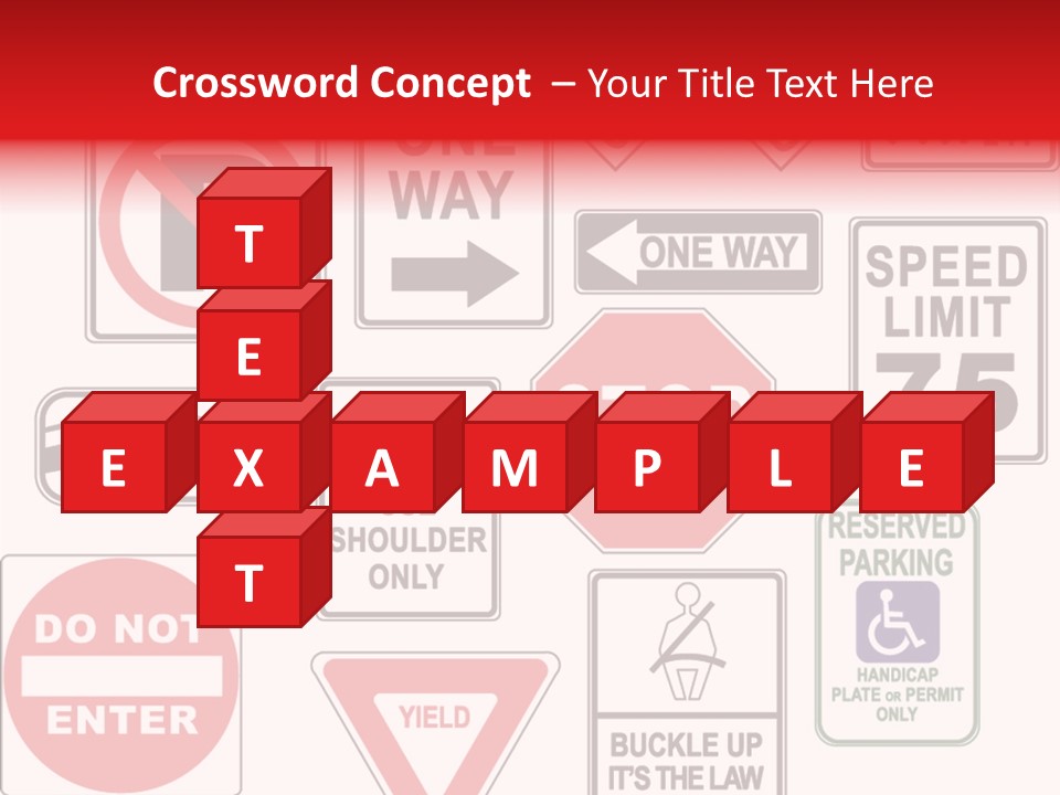 Warning Speed Yield PowerPoint Template