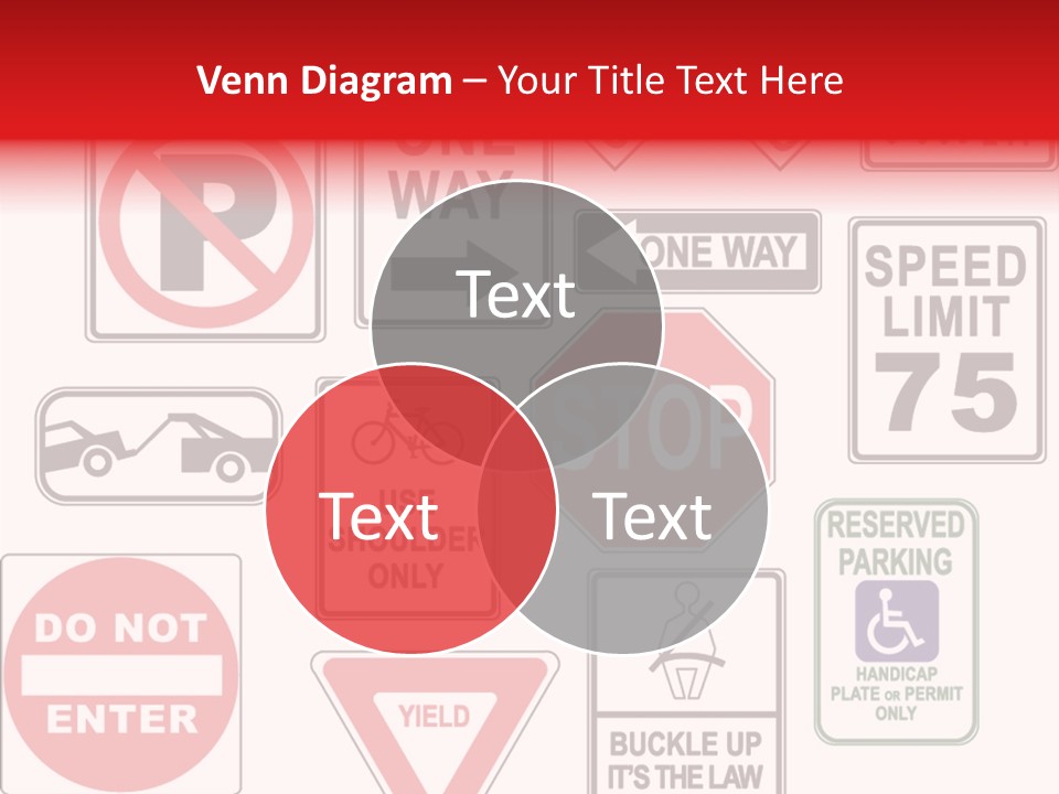 Warning Speed Yield PowerPoint Template