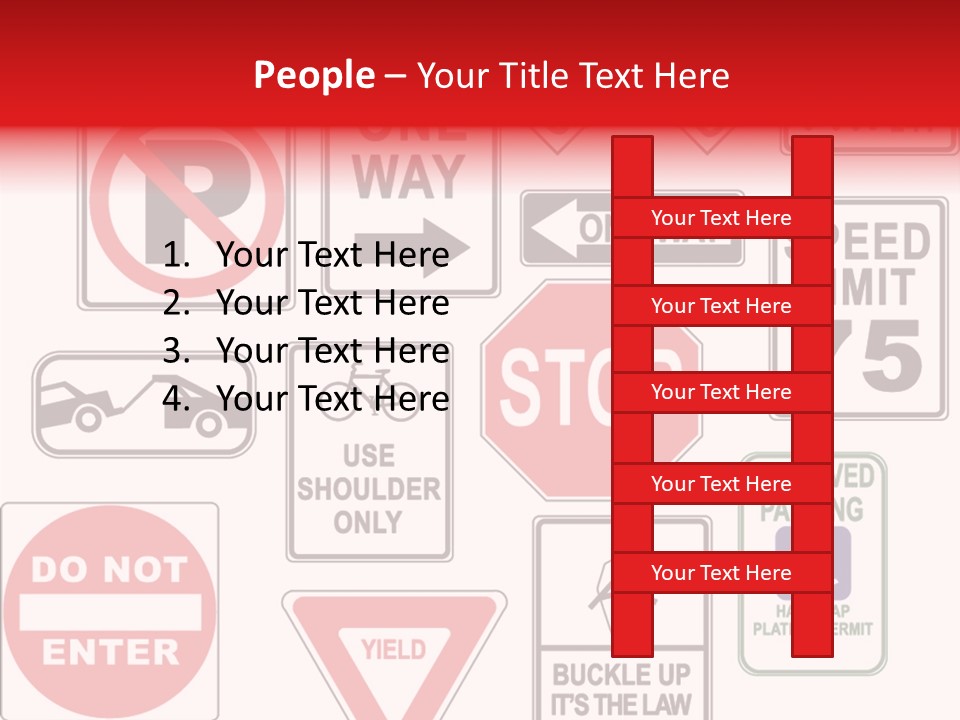 Warning Speed Yield PowerPoint Template