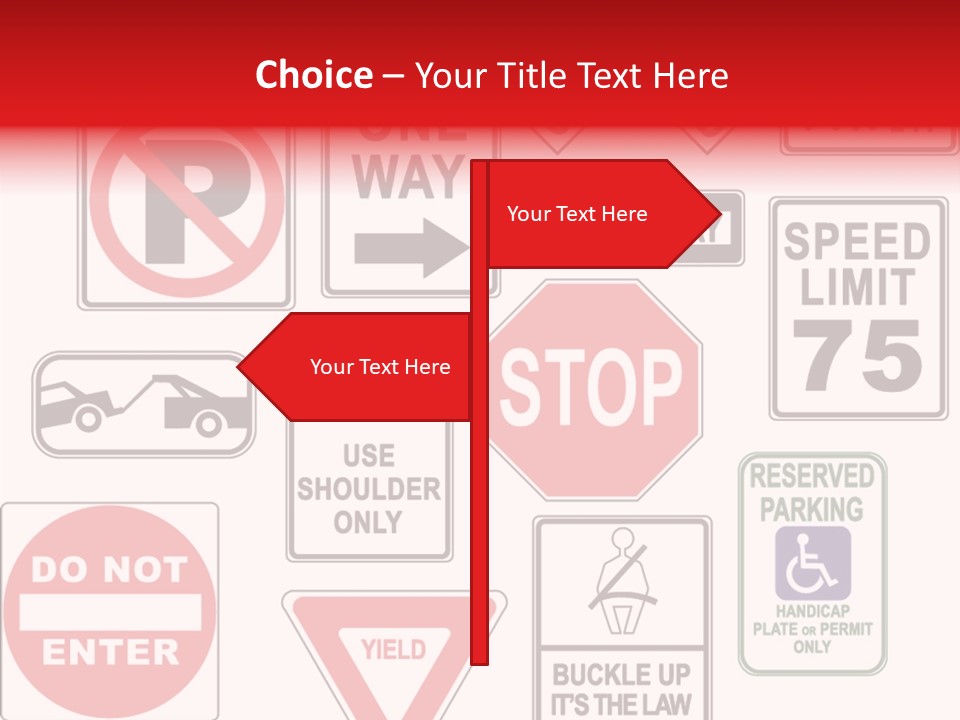 Warning Speed Yield PowerPoint Template