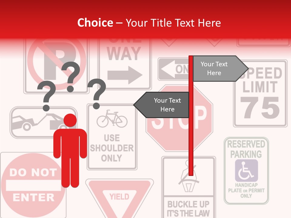 Warning Speed Yield PowerPoint Template