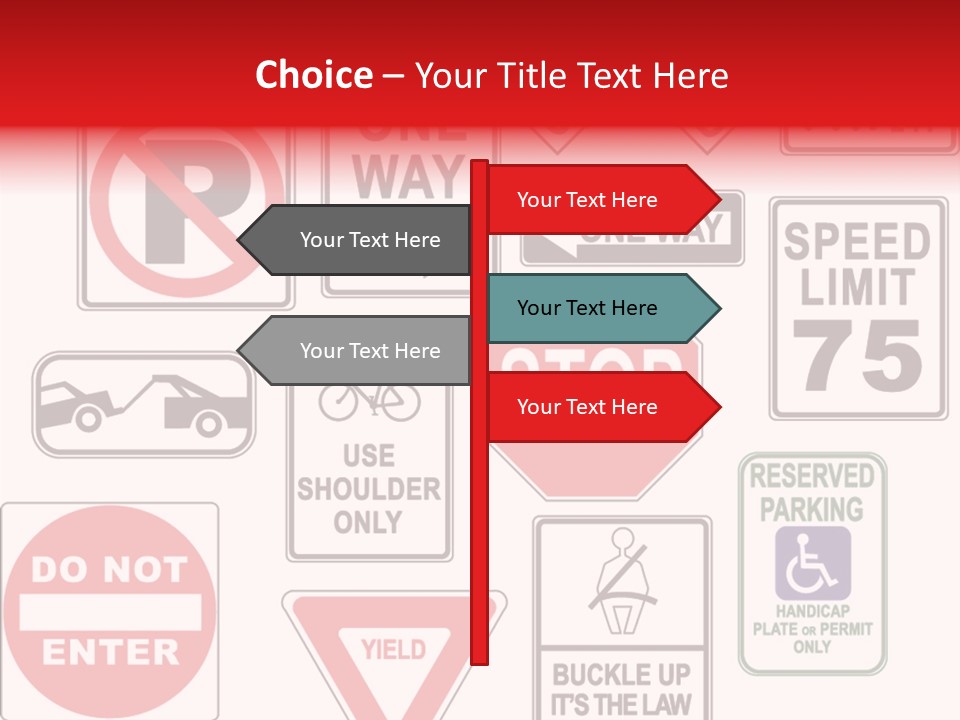 Warning Speed Yield PowerPoint Template
