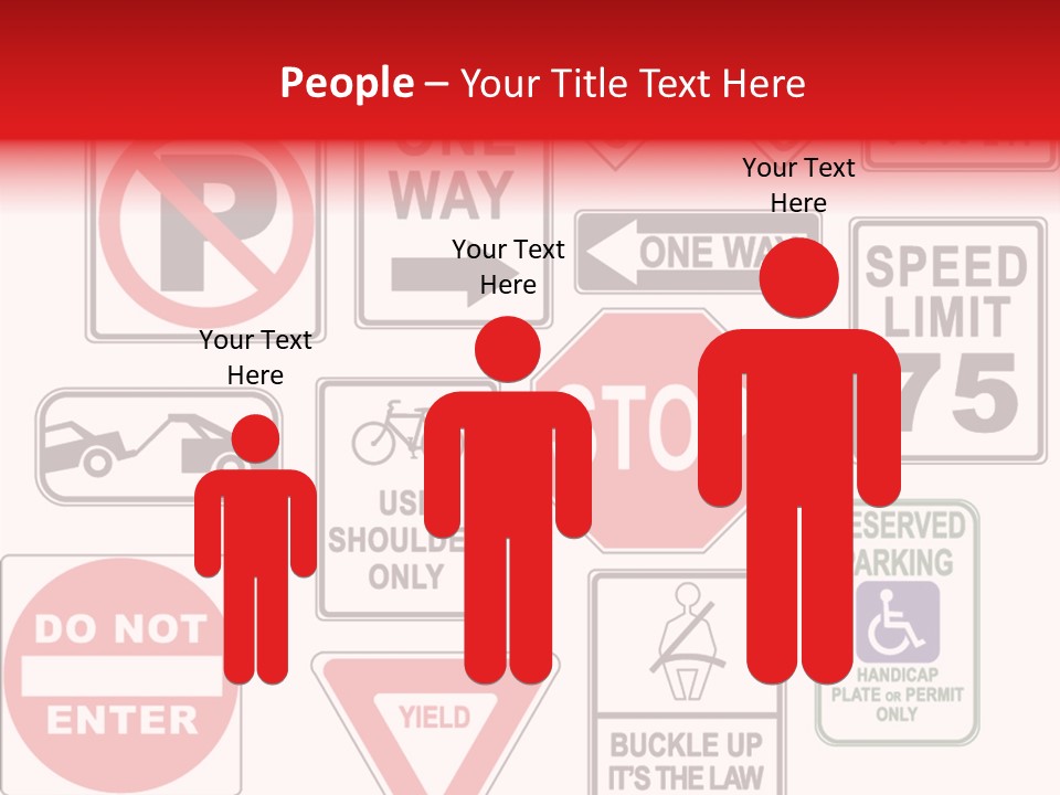Warning Speed Yield PowerPoint Template